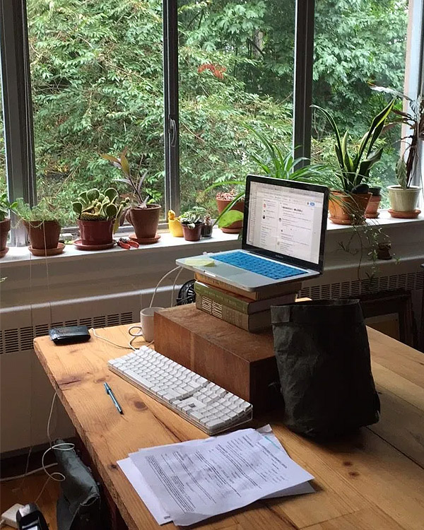 Photo by Kevin Spenst: the author's working space at home