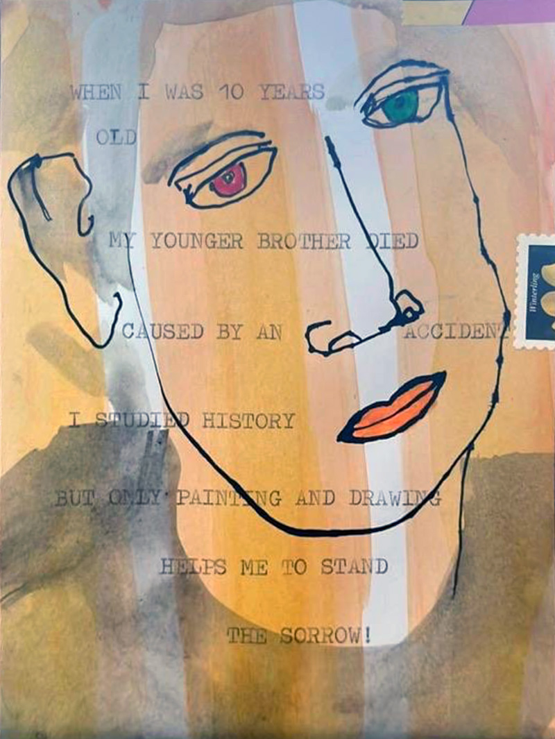 Transforming Trauma mail art submission by Bernhard Zilling